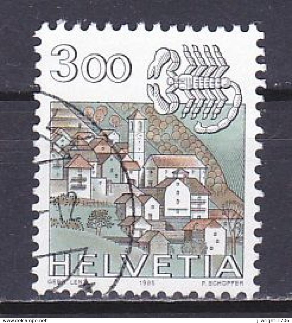 Switzerland, 1985, Zodiac & Landscape/Scorpio & Corippo, 3.00Fr, USED - Used Stamps