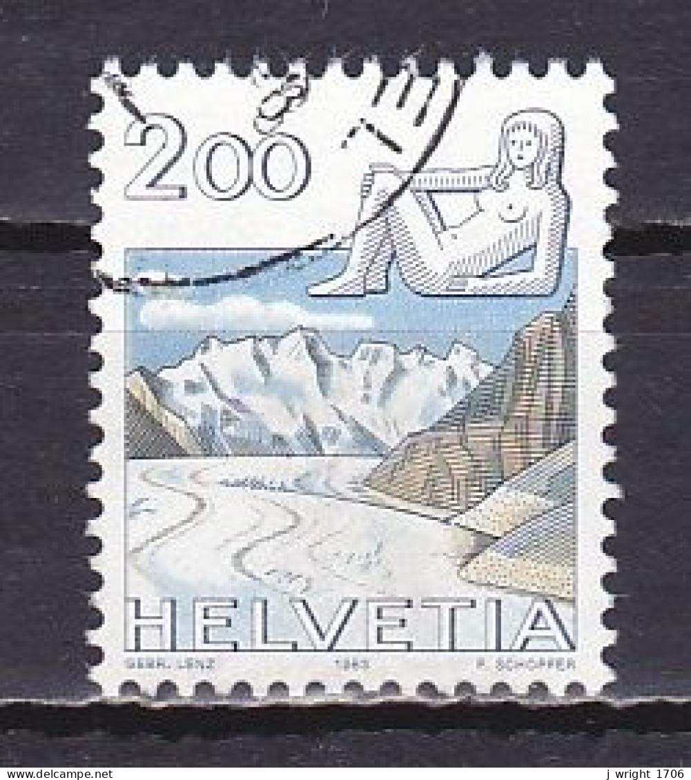 Switzerland, 1983, Zodiac & Landscape/Virgo & Aletsch Glacier, 2.00Fr, USED - Usati