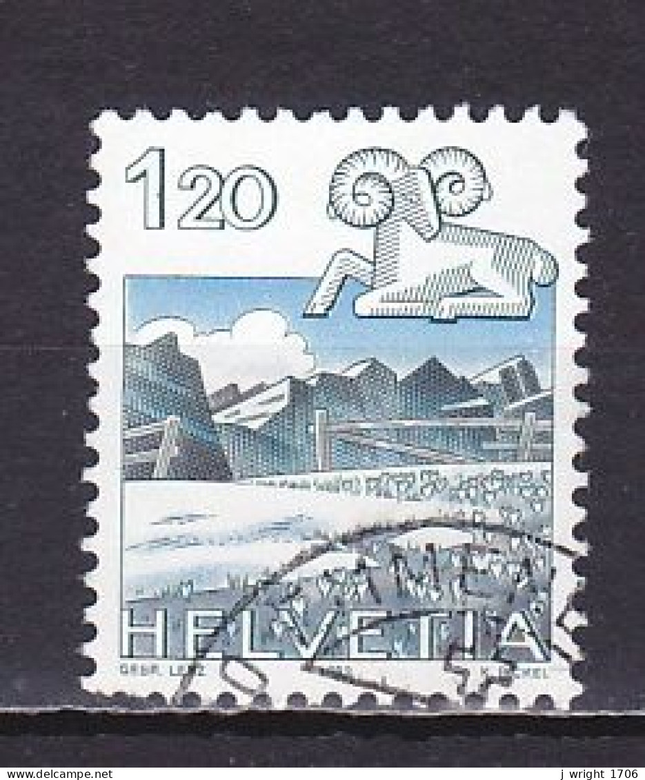 Switzerland, 1982, Zodiac & Landscape/Aries & Graustock, 1.20Fr, USED - Usati