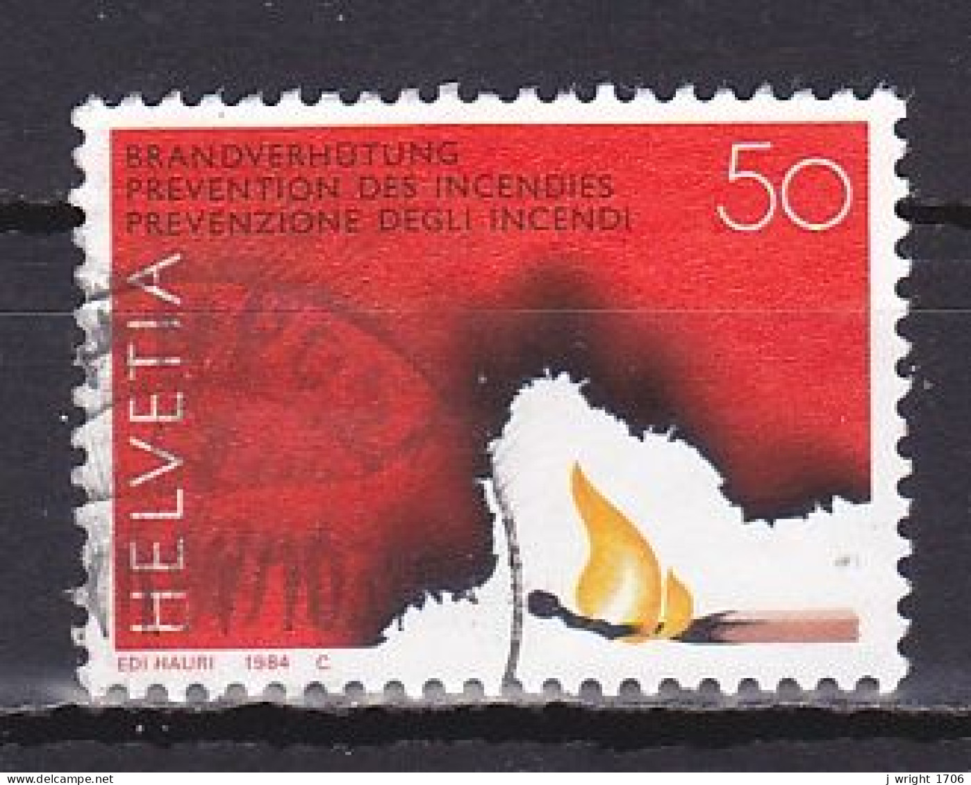 Switzerland, 1984, Publicity Issue/Fire Prevention, 50c, USED - Oblitérés