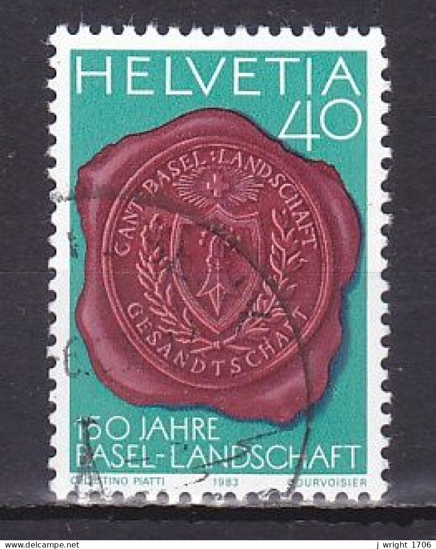 Switzerland, 1983, Basel-Land Canton 150th Anniv, 40c, USED - Gebruikt