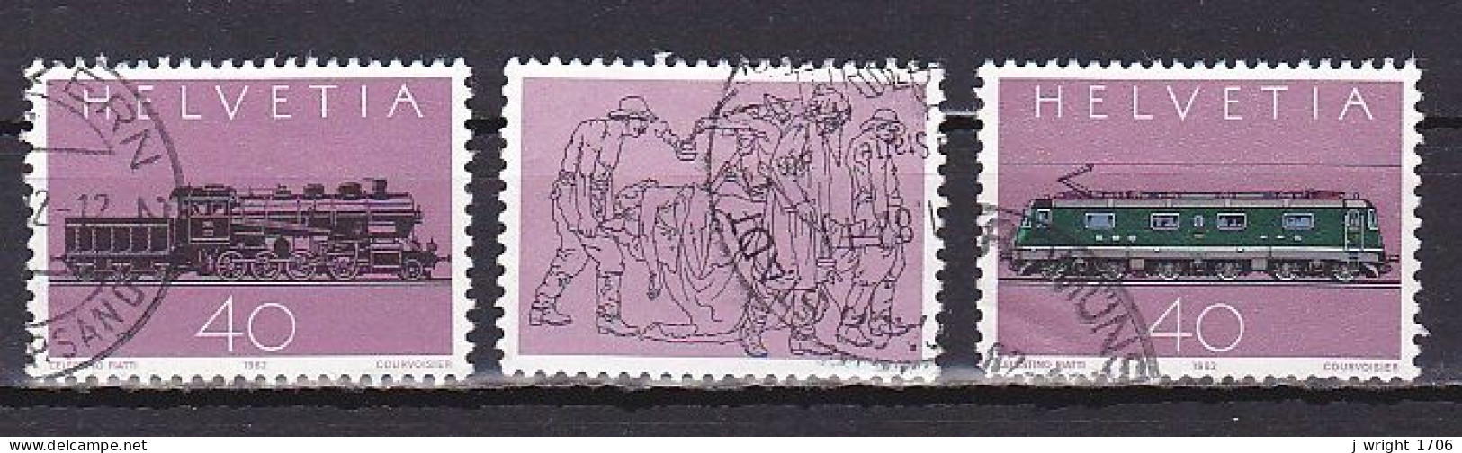 Switzerland, 1982, Gotthard Railway Centenary, Set, USED - Gebruikt