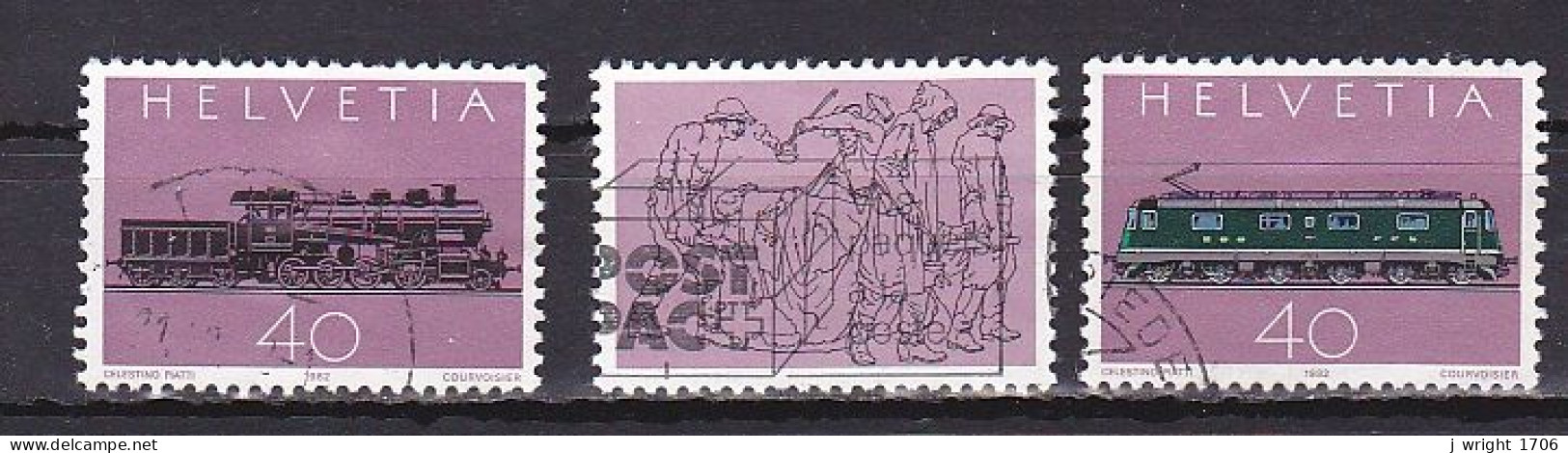 Switzerland, 1982, Gotthard Railway Centenary, Set, USED - Used Stamps