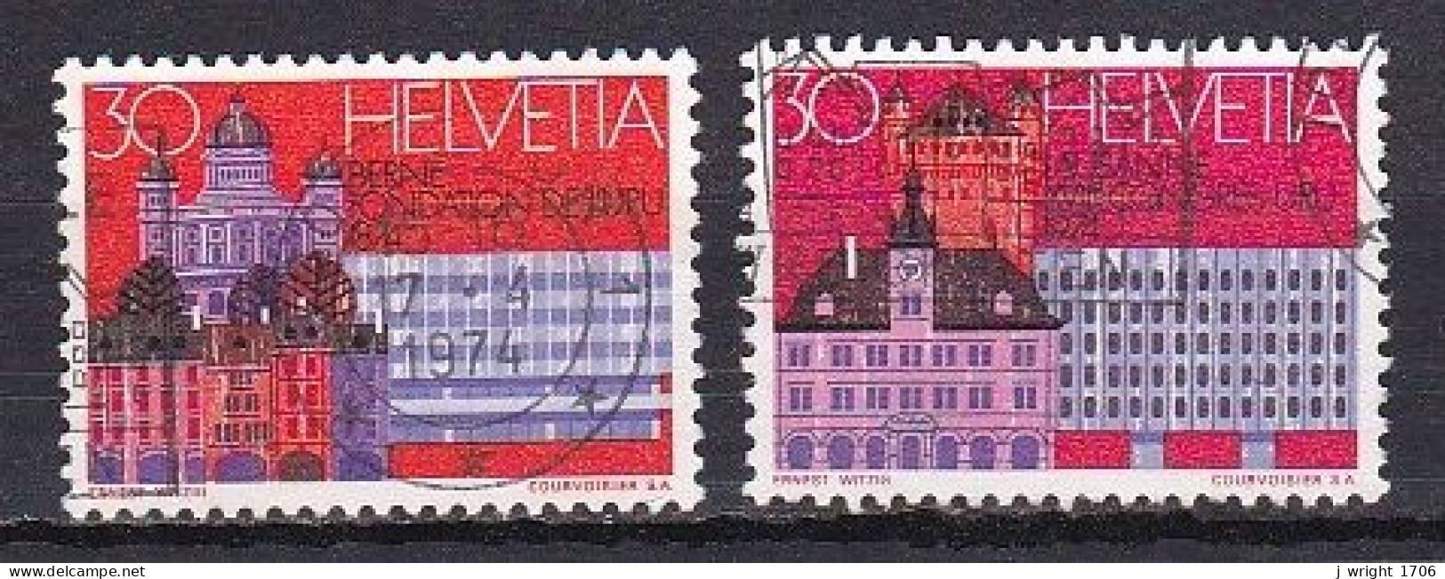 Switzerland, 1974, UPU Centenary Cong. Lausanne, Set, USED - Used Stamps