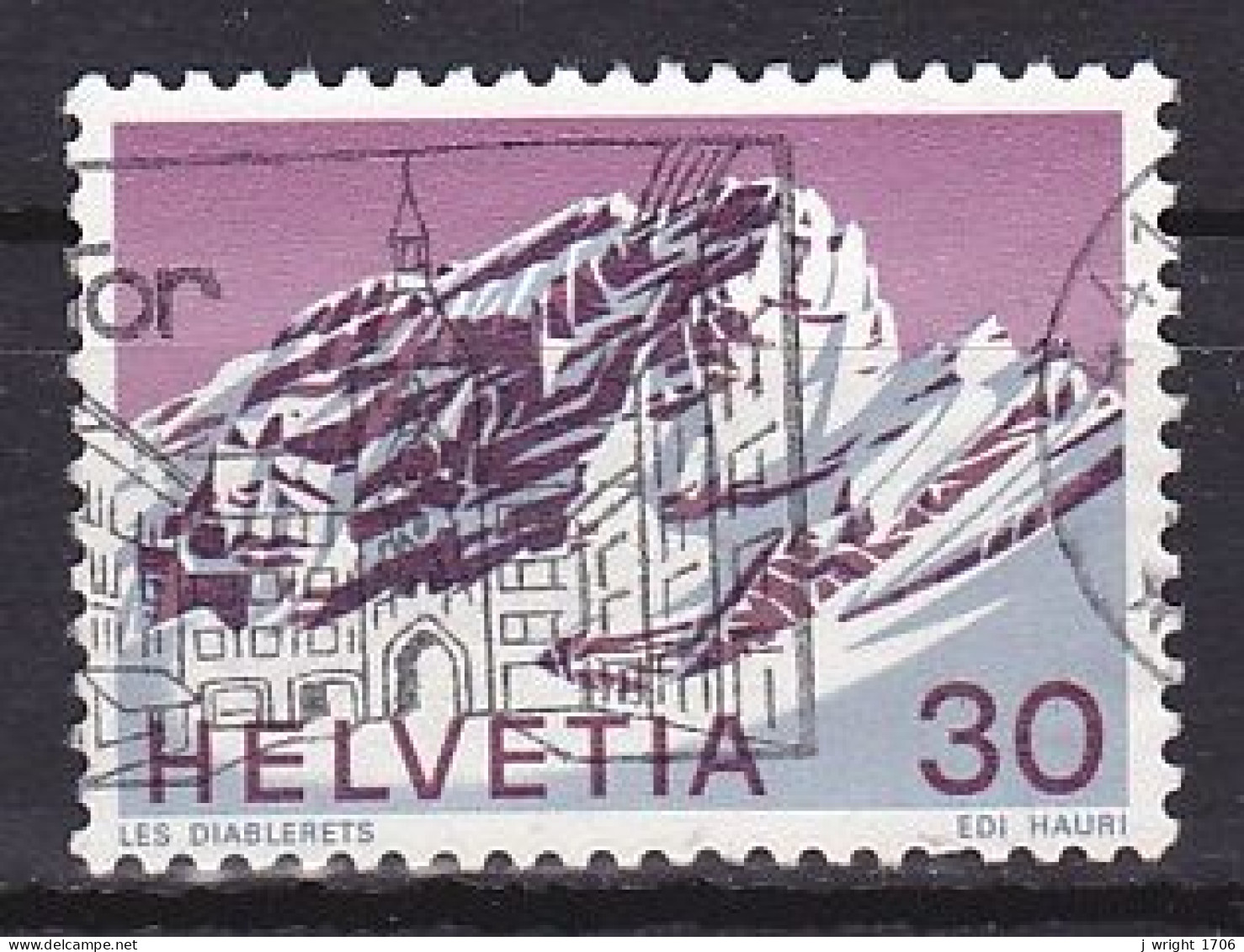 Switzerland, 1971, Swiss Alps/Les Diablerets, 30c, USED - Oblitérés