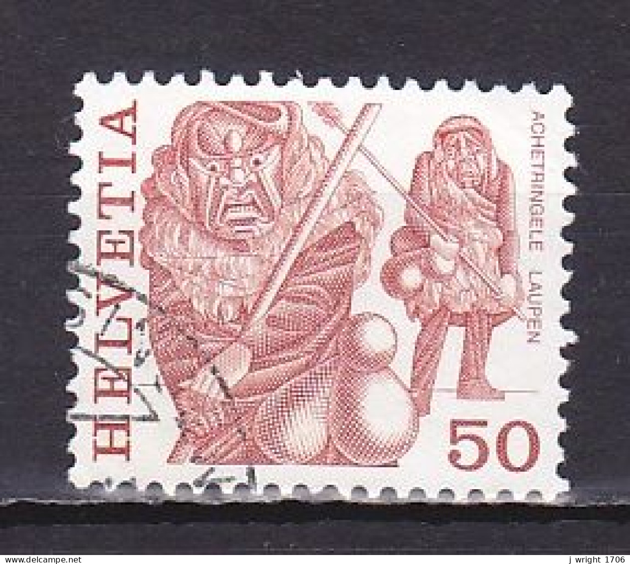 Switzerland, 1977, Folk Customs/Achetringele Laupen, 50c, USED - Used Stamps
