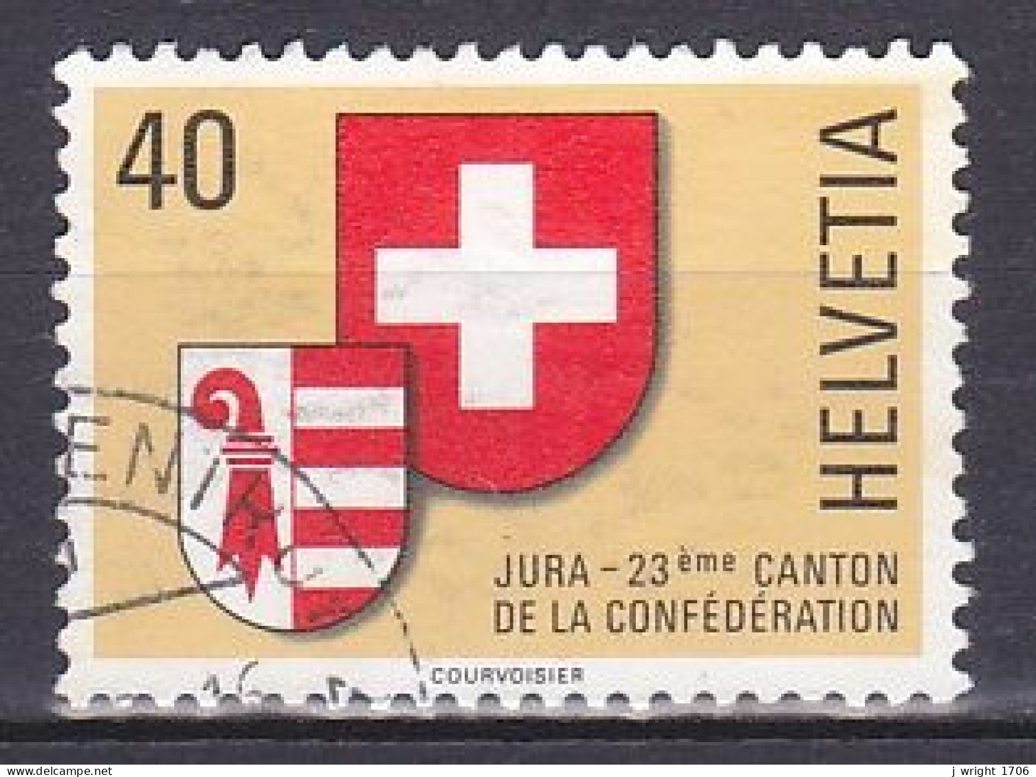 Switzerland, 1978, Jura 23rd Canton, 40c, USED - Usados