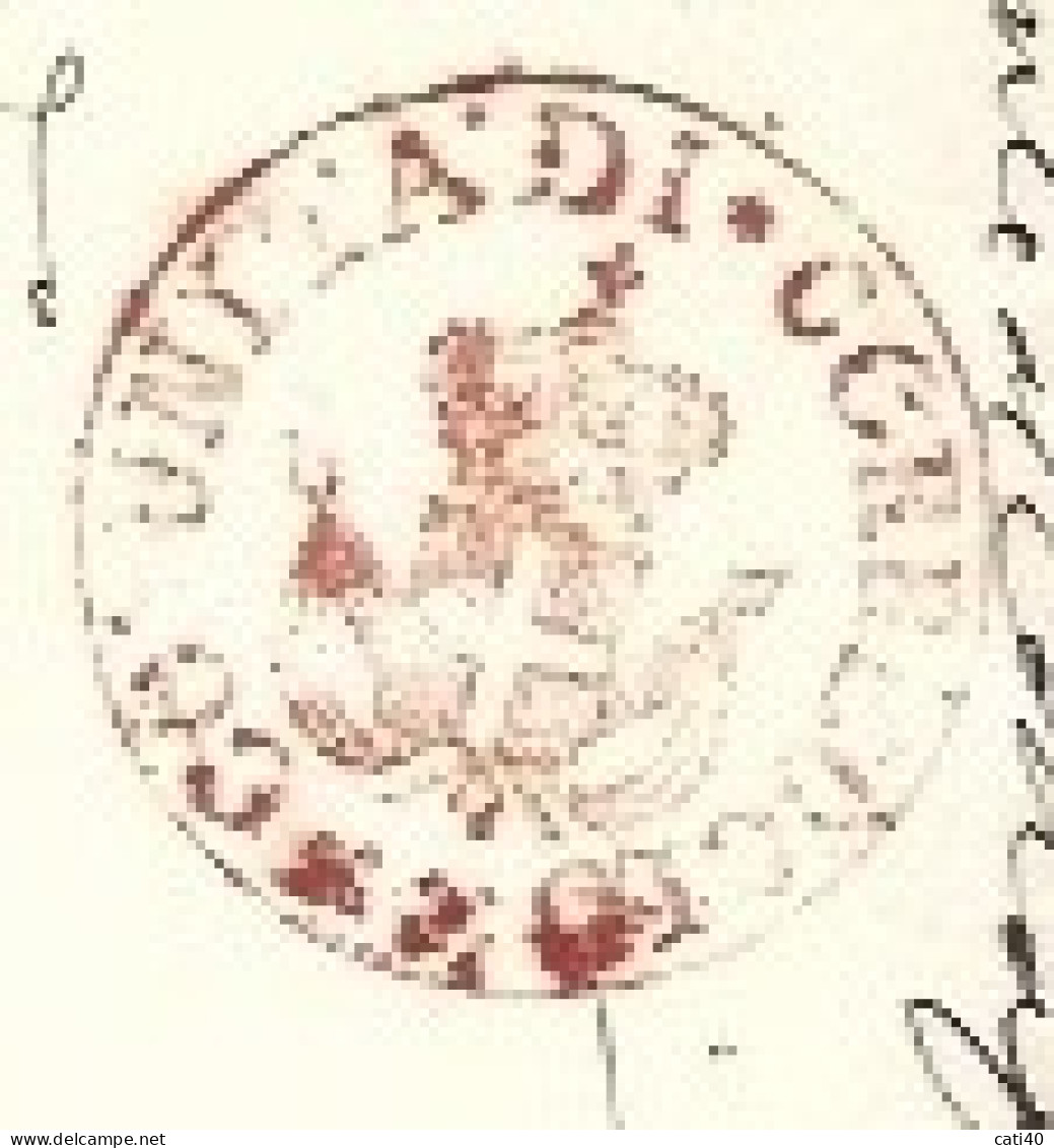 CORREGGIO GOVERNO PROVVISORIO - LETTERA COMPLETA DELL' 8/9/1859 - CORREGGIO Lineare + STEMMA SABAUDO ROSSO - Romagna