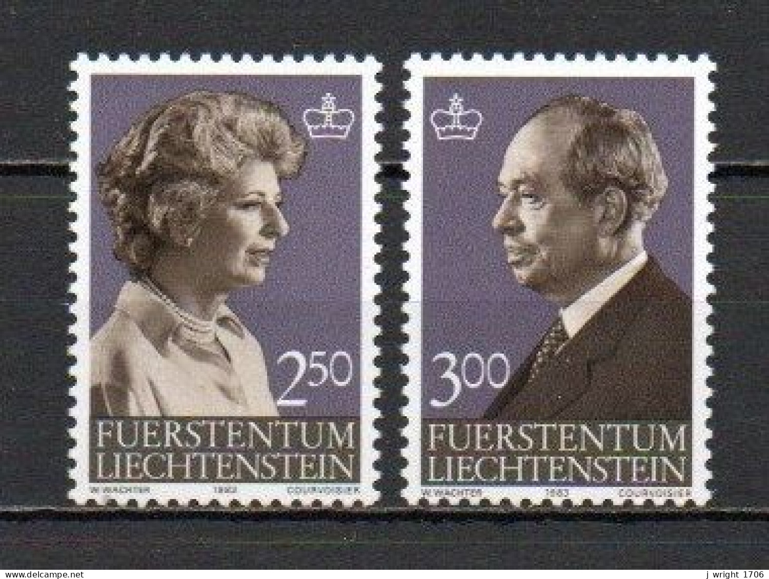 Liechtenstein, 1983, Princess Gina& Prince Franz Josef II, Set, MNH - Unused Stamps