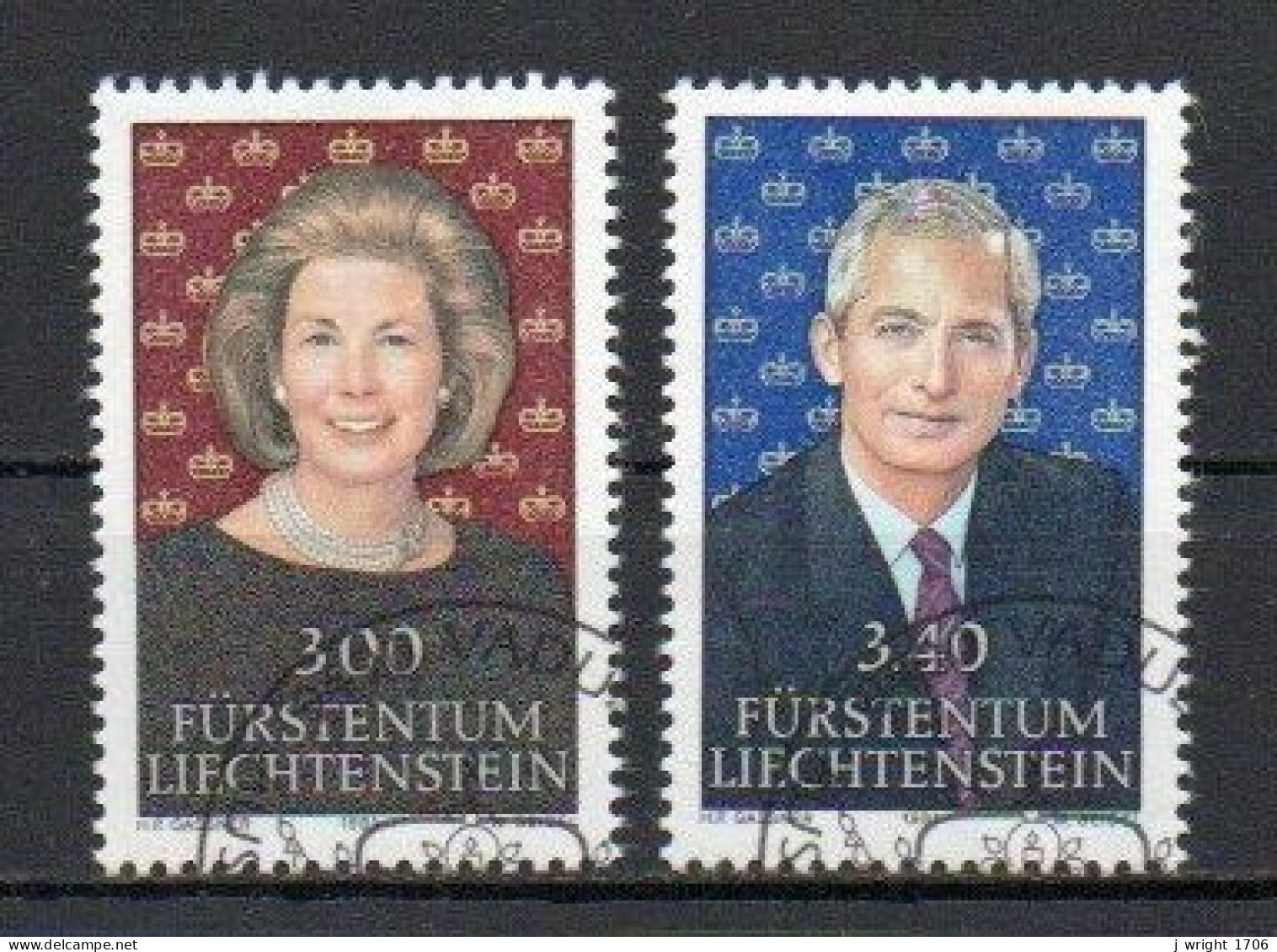 Liechtenstein, 1991, Princess Marie & Prince Hans-Adam II, Set, CTO - Used Stamps