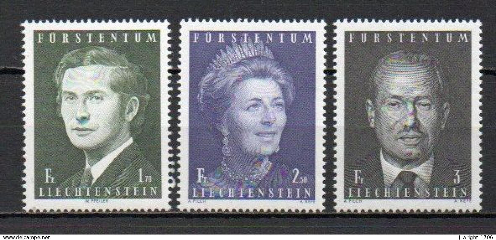 Leichtenstein, 1971-74, Royal Portraits, Set, MNH - Unused Stamps