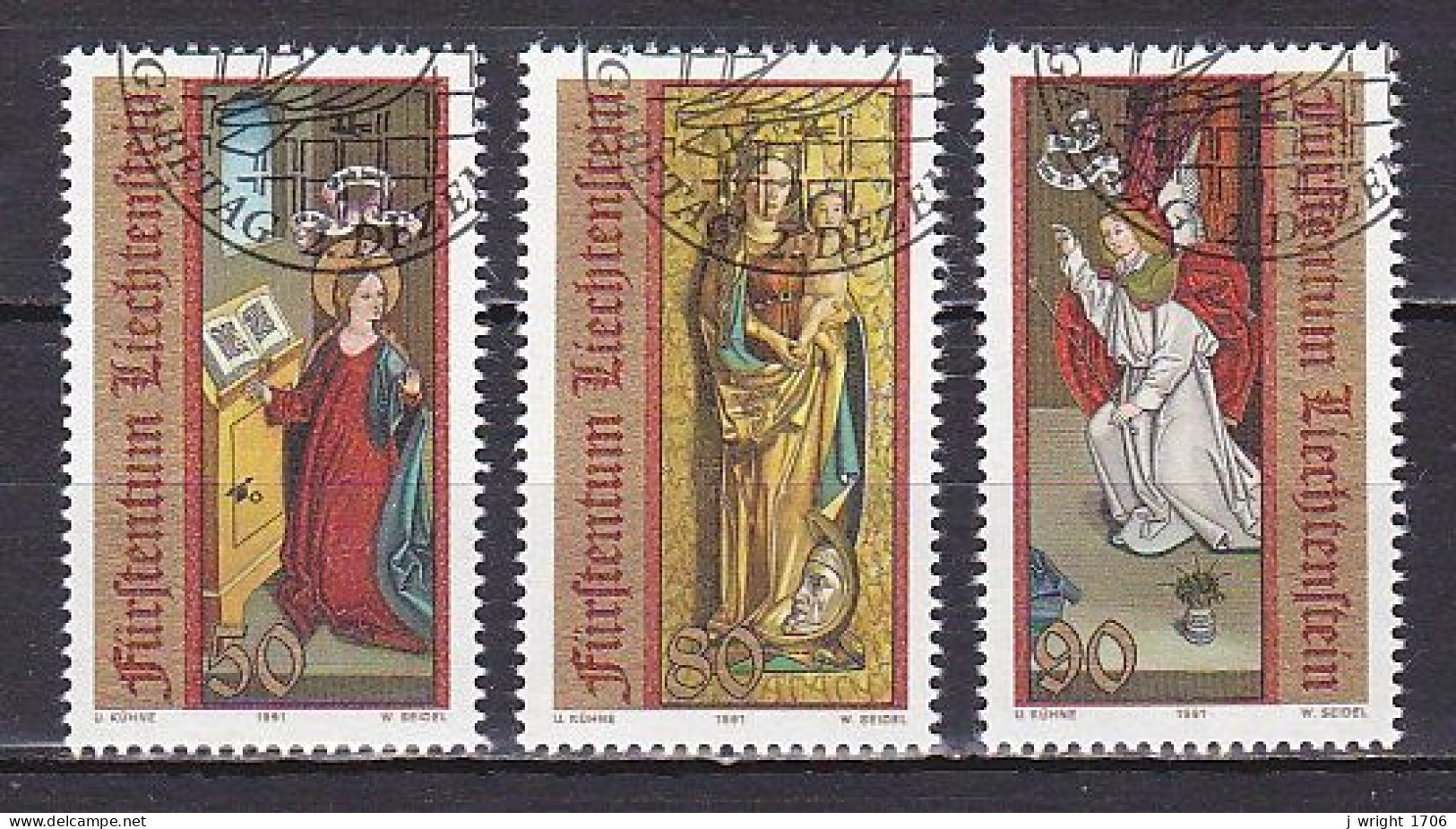 Liechtenstein, 1991, Christmas, Set, CTO - Usados