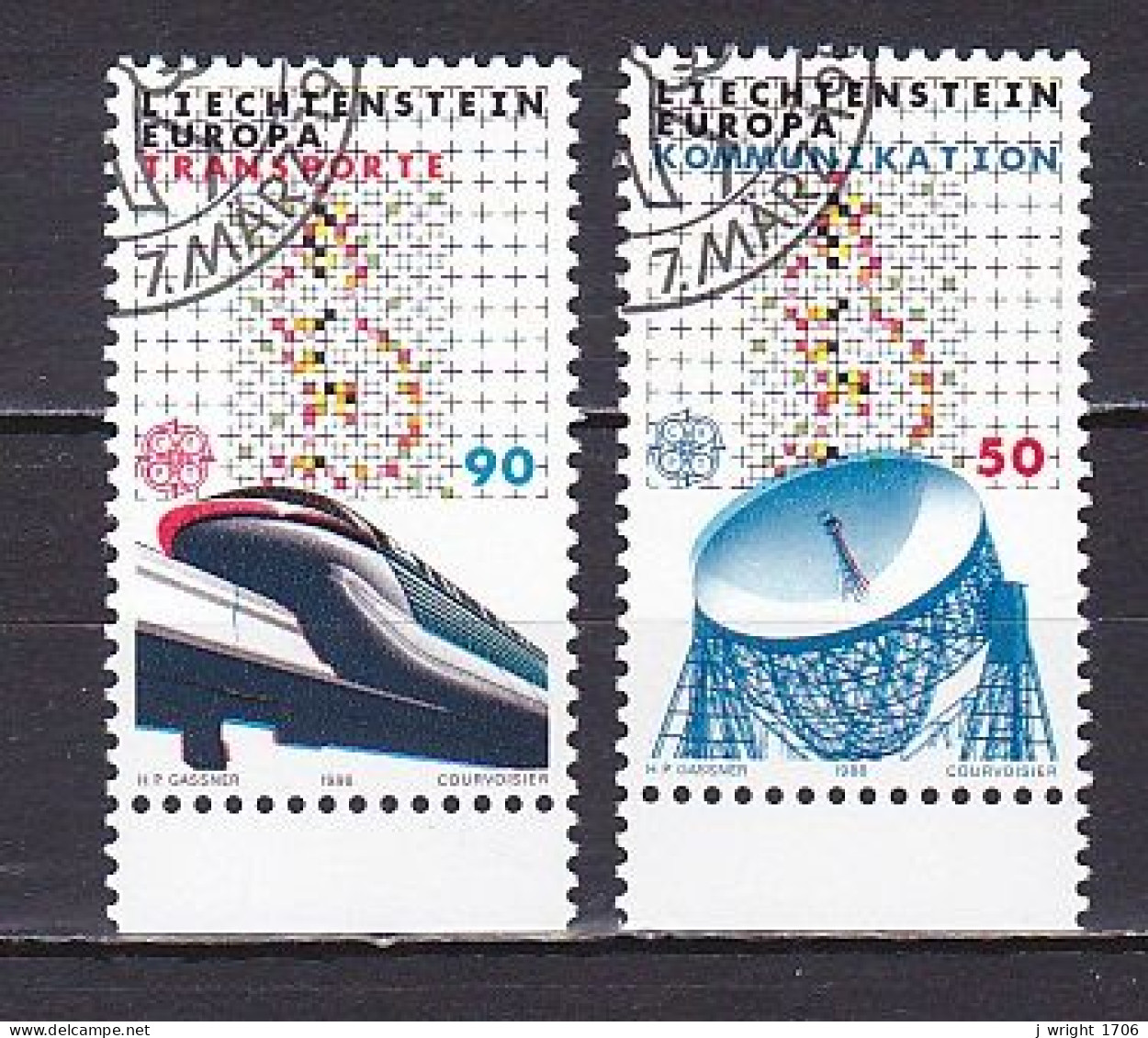 Liechtenstein, 1988, Europa CEPT, Set, CTO - Used Stamps