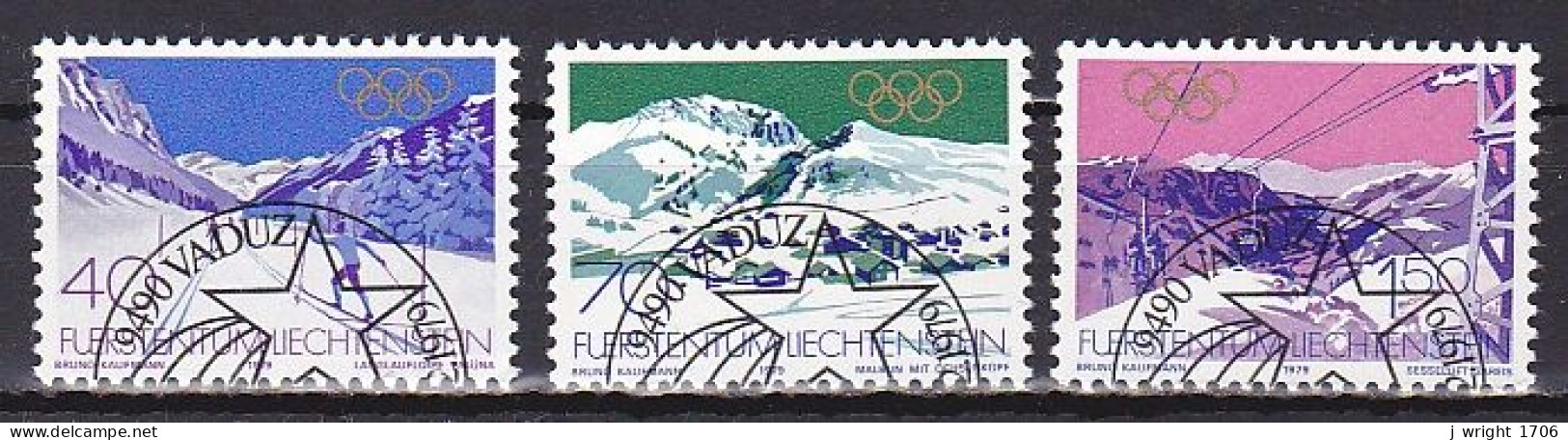 Liechtenstein, 1979, Olympic Winter Games 1980, Set, CTO - Gebruikt