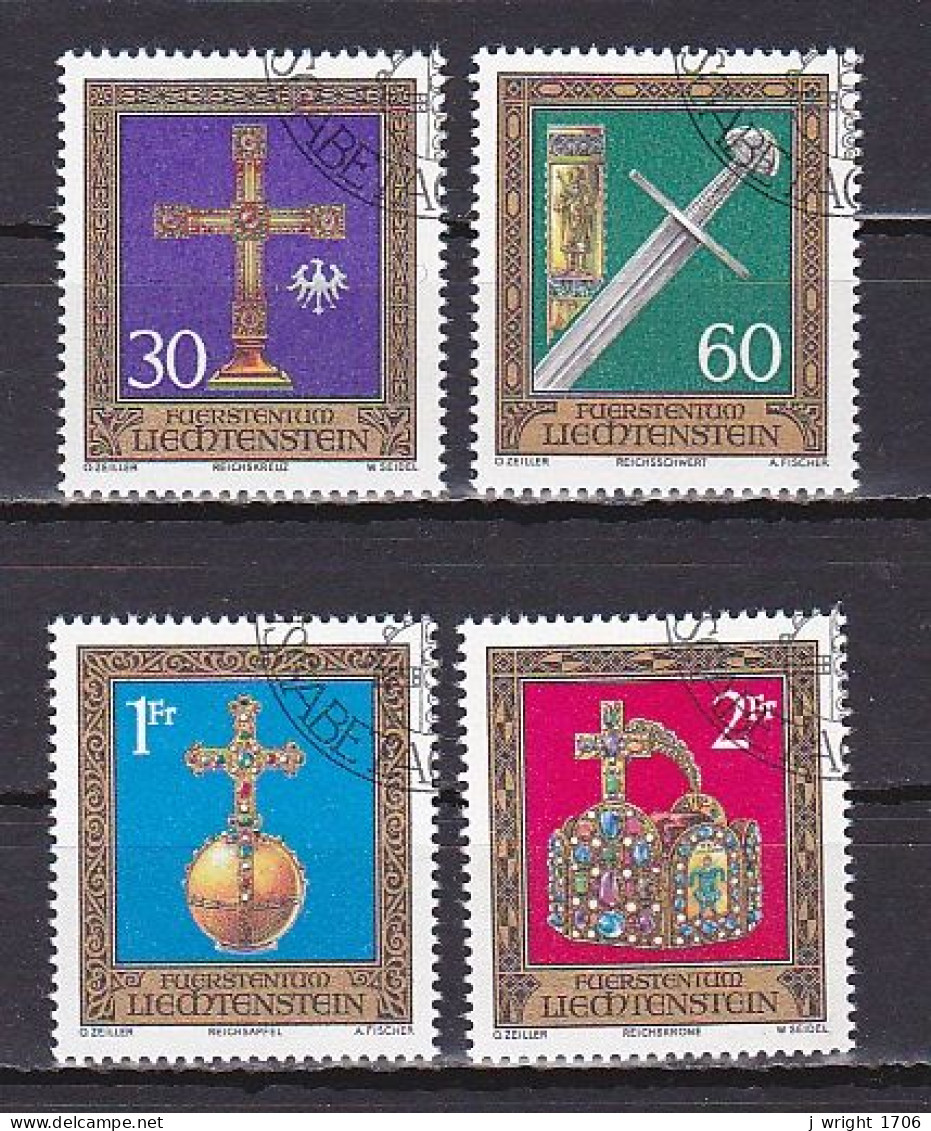 Liechtenstein, 1975, Imperial Insignia 1st Series, Set, CTO - Gebraucht