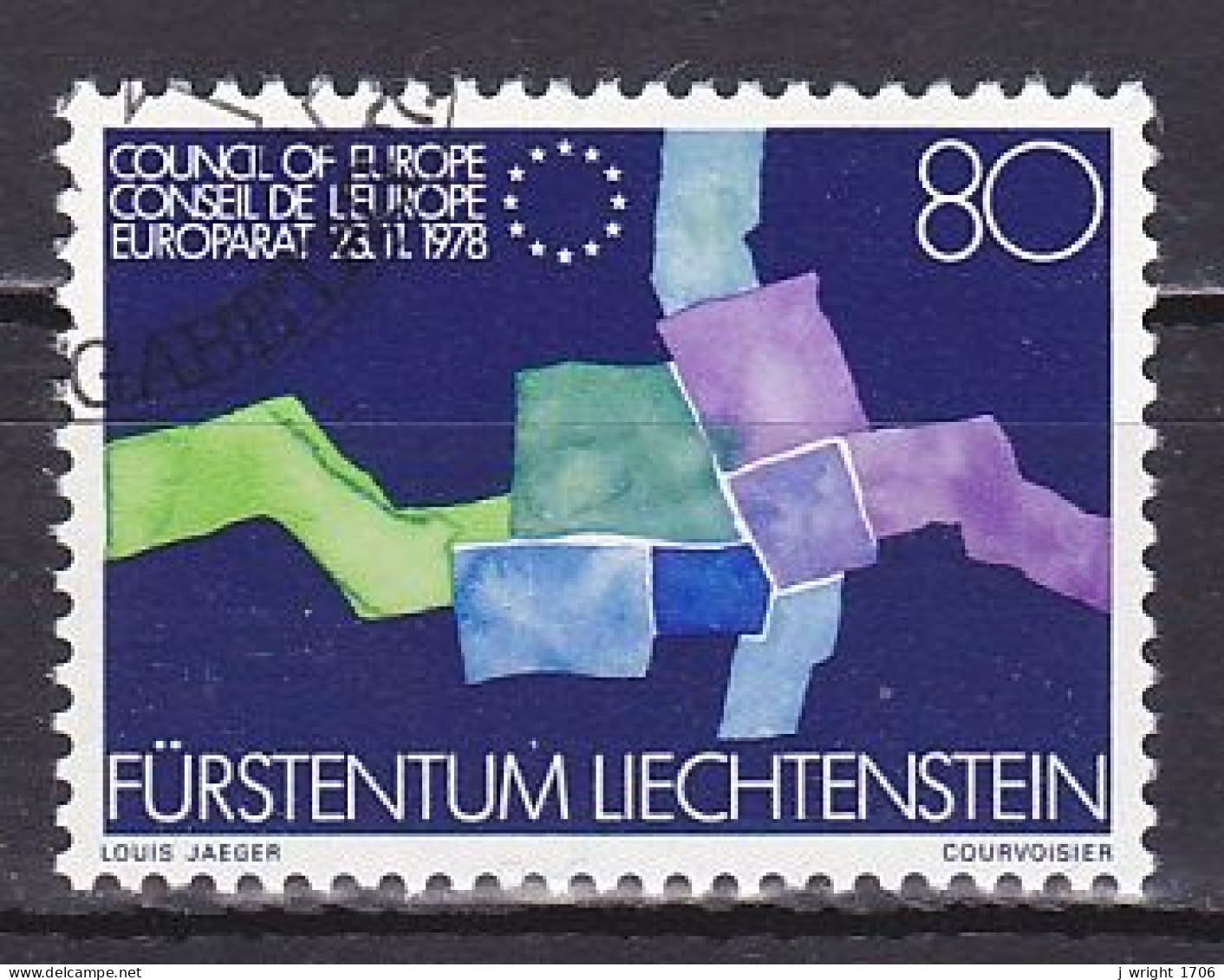 Liechtenstein, 1979, Liechtenstein In Council Of Europe, 80rp, CTO - Used Stamps