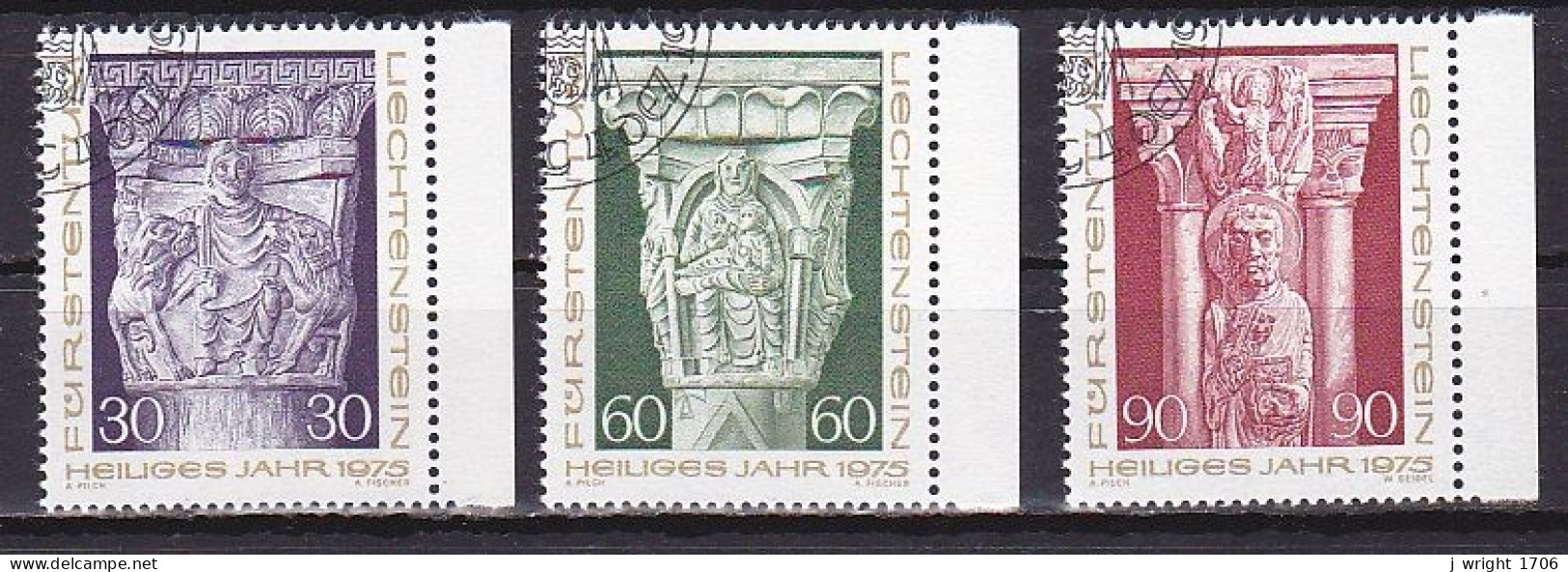 Liechtenstein, 1975, Christmas & Holy Year, Set, CTO - Usados