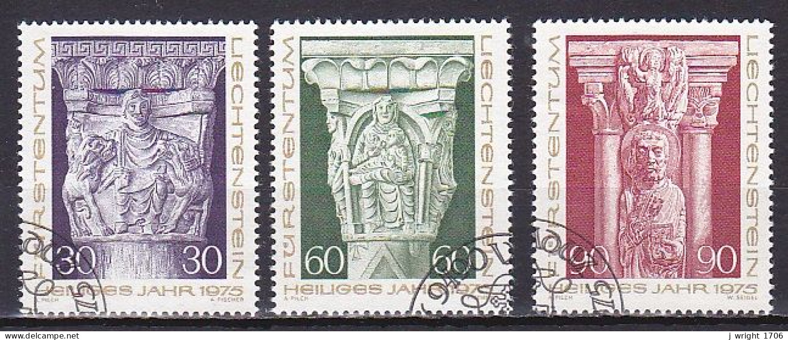Liechtenstein, 1975, Christmas & Holy Year, Set, CTO - Used Stamps