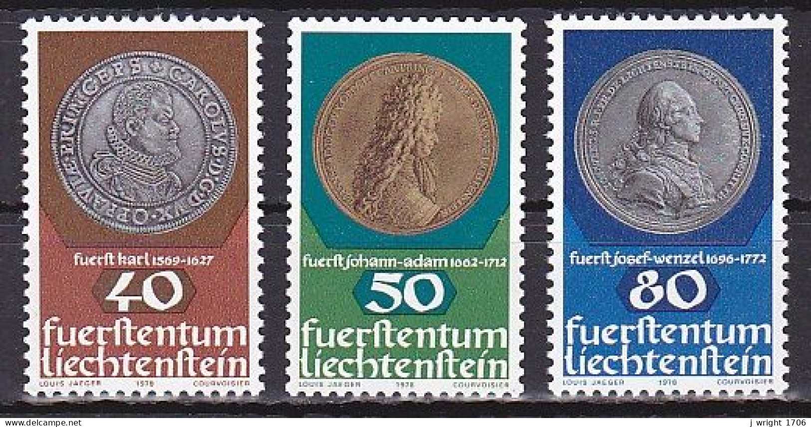 Liechtenstein, 1978, Coins 2nd Series, Set, MNH - Neufs