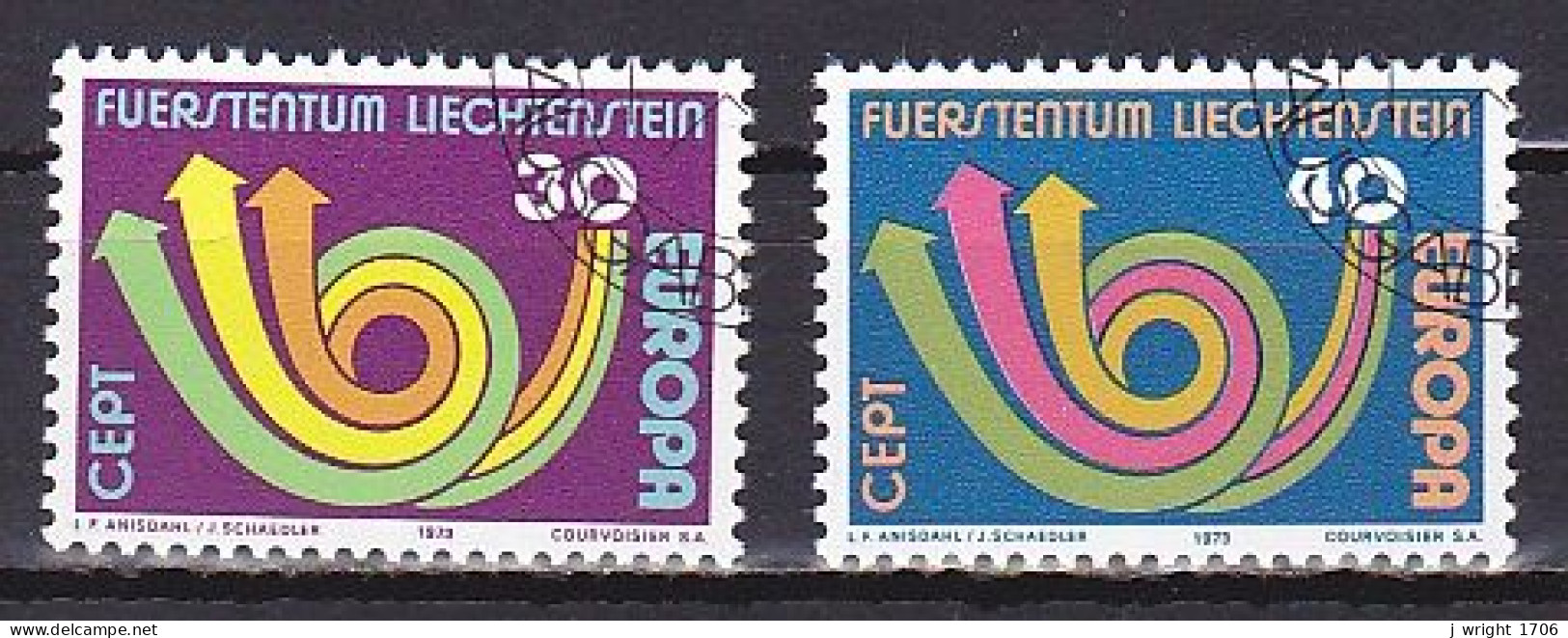 Liechtenstein, 1973, Europa CEPT, Set, CTO - Oblitérés