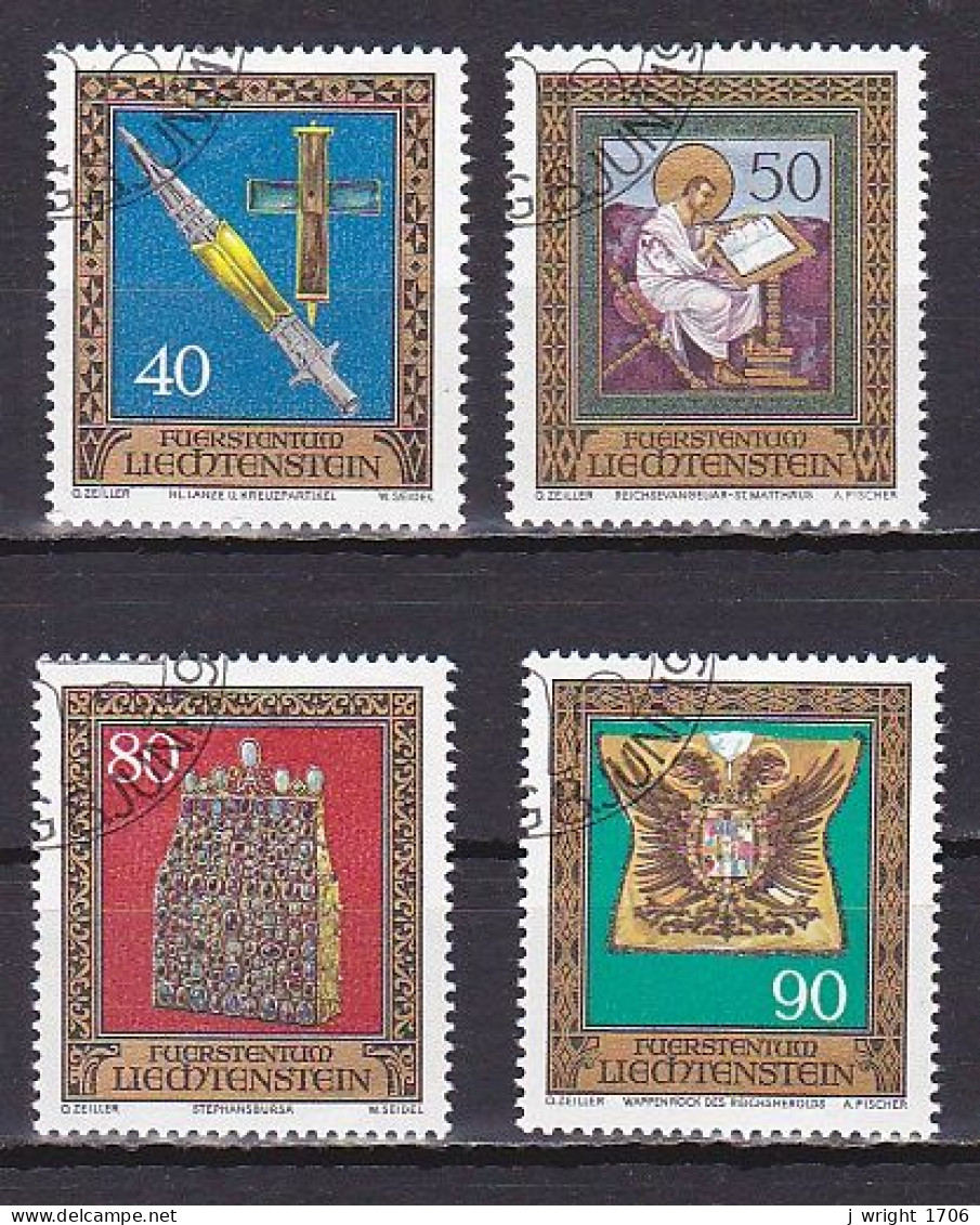 Liechtenstein, 1977, Imperial Insignia 3rd Series, Set, CTO - Oblitérés