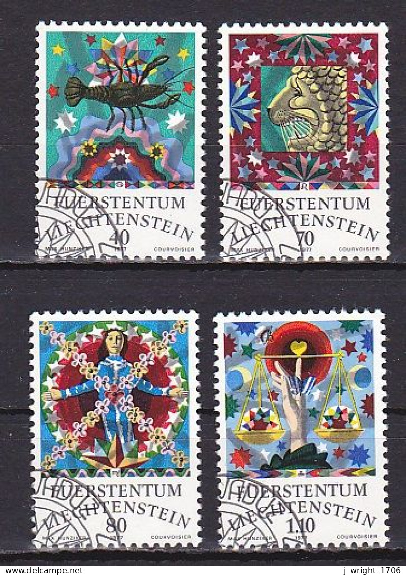 Liechtenstein, 1977, Zodiac Signs 2nd Series, Set, CTO - Used Stamps