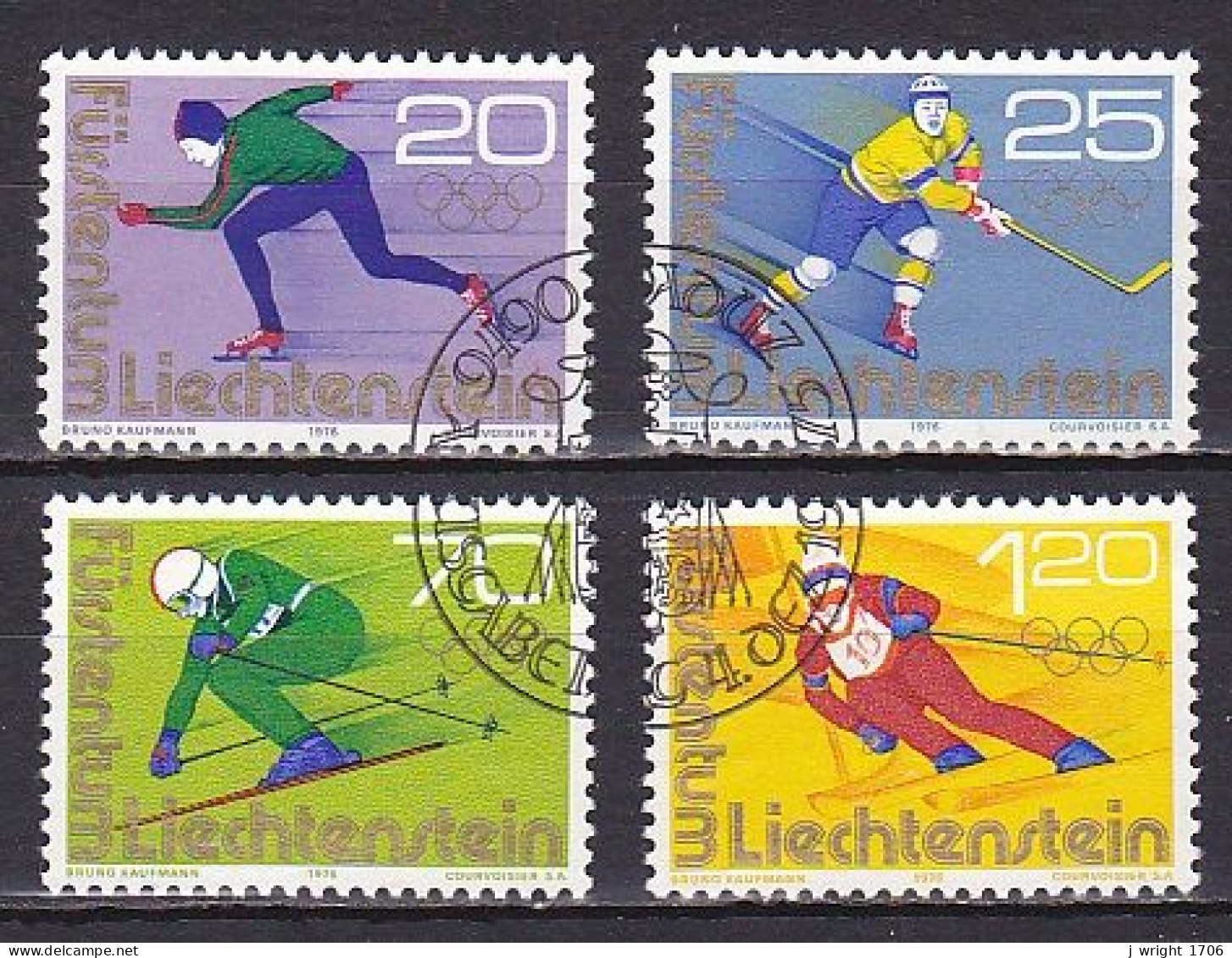 Liechtenstein, 1975, Olympic Winter Games 1976, Set, CTO - Usati