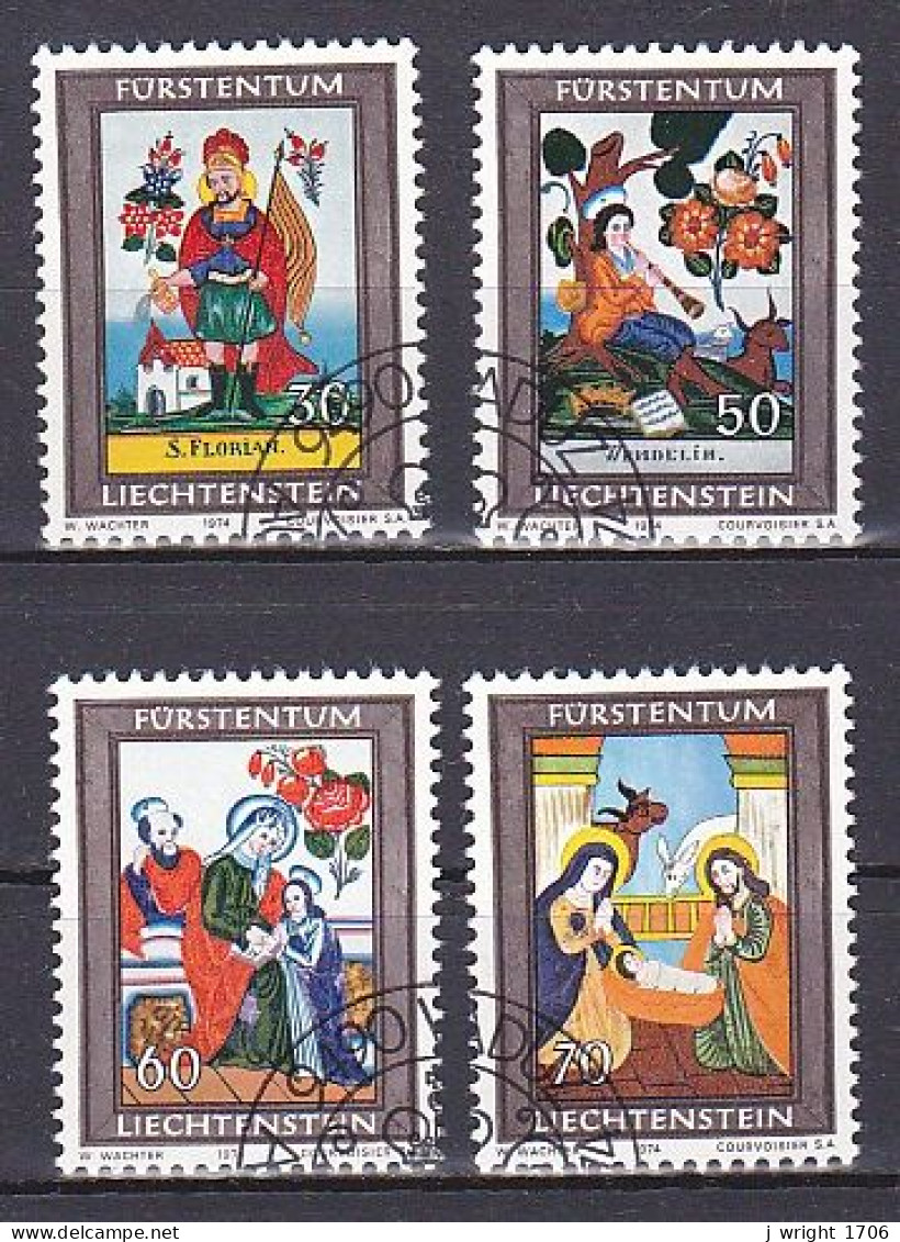 Liechtenstein, 1974, Christmas, Set, CTO - Gebruikt