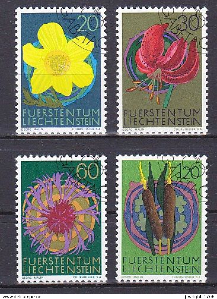 Liechtenstein, 1972, Flowers, Set, CTO - Gebruikt