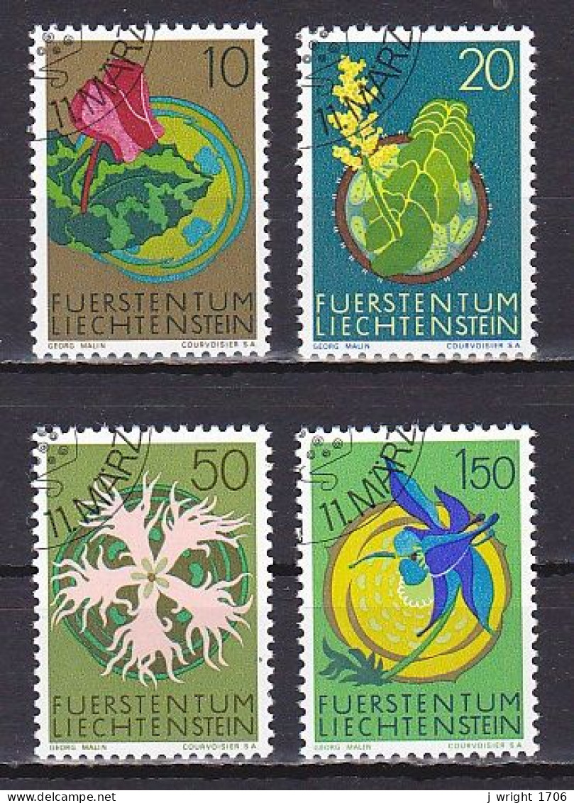Liechtenstein, 1971, Flowers, Set, CTO - Oblitérés