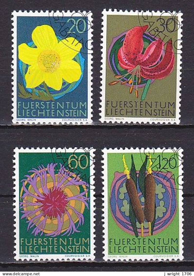 Liechtenstein, 1972, Flowers, Set, CTO - Gebruikt