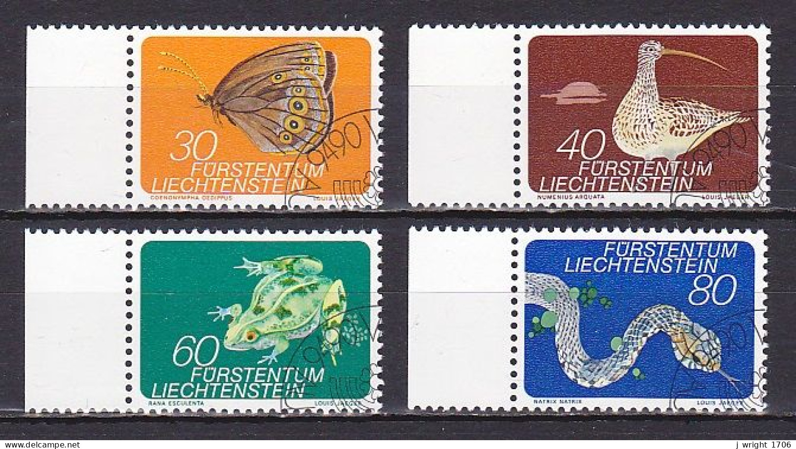 Liechtenstein, 1973, Small Fauna, Set, CTO - Gebruikt