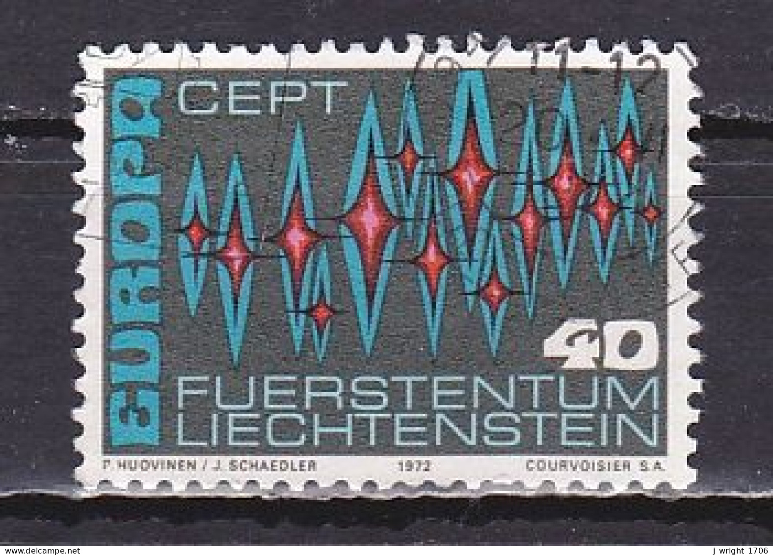 Liechtenstein, 1972, Europa CEPT, 40rp, USED - Gebruikt