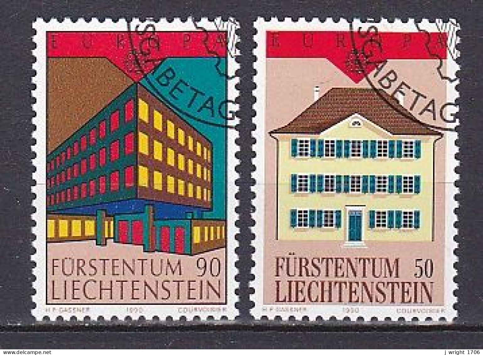 Liechtenstein, 1990, Europa CEPT, Set, CTO - Gebruikt