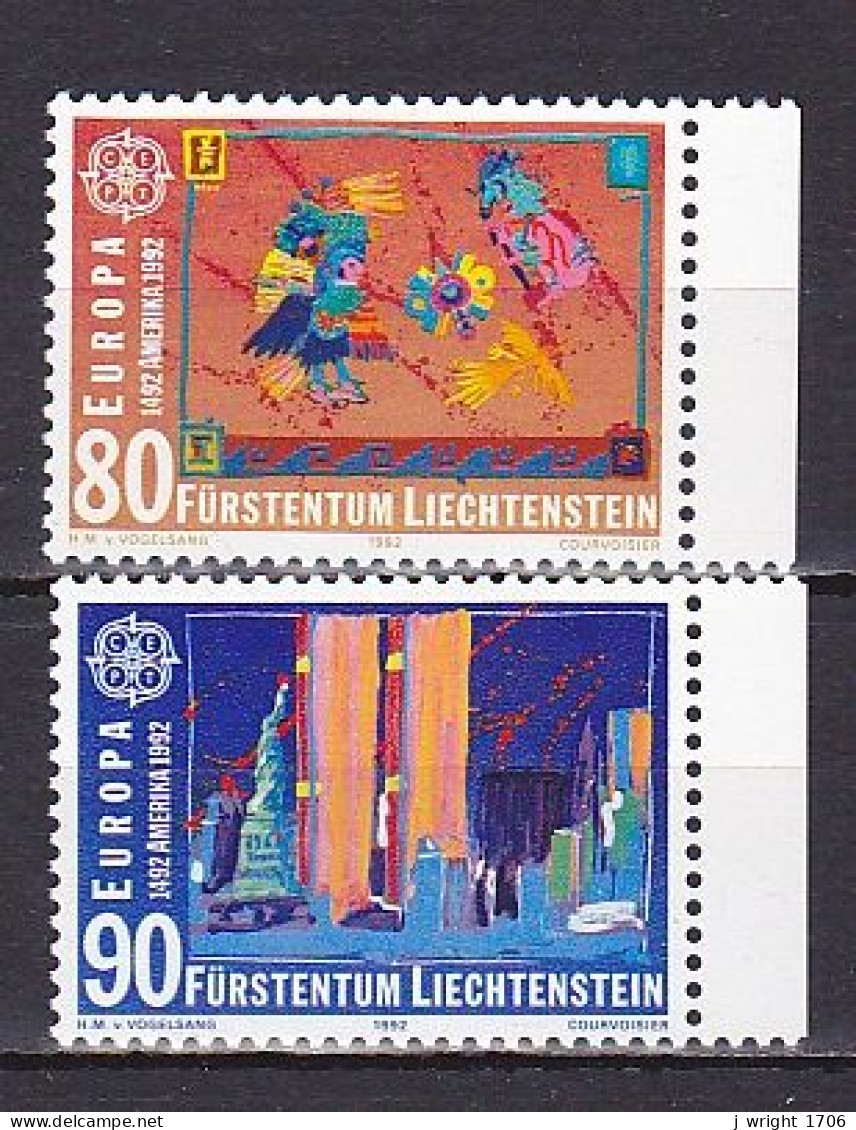 Liechtenstein, 1992, Europa CEPT, Set, MNH - Nuovi