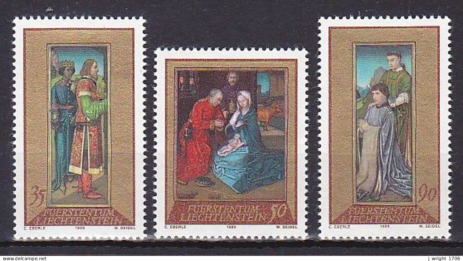 Liechtenstein, 1989, Christmas, Set, MNH - Unused Stamps