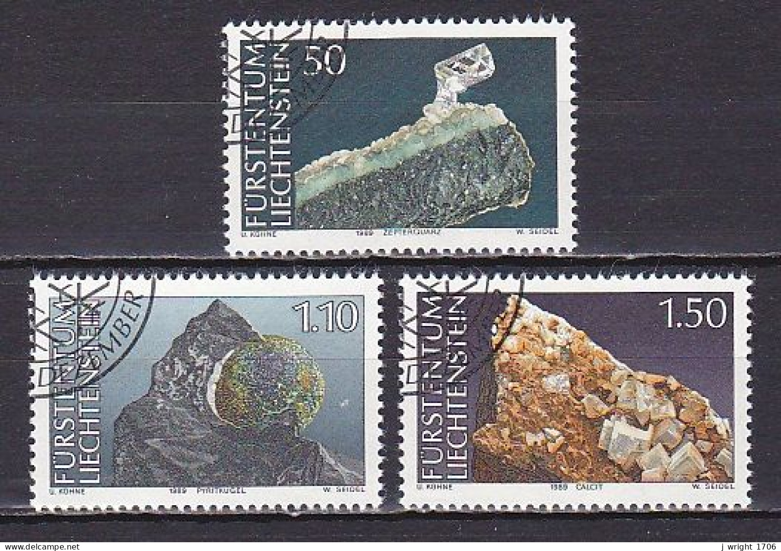 Liechtenstein, 1989, Minerals, Set, CTO - Gebruikt