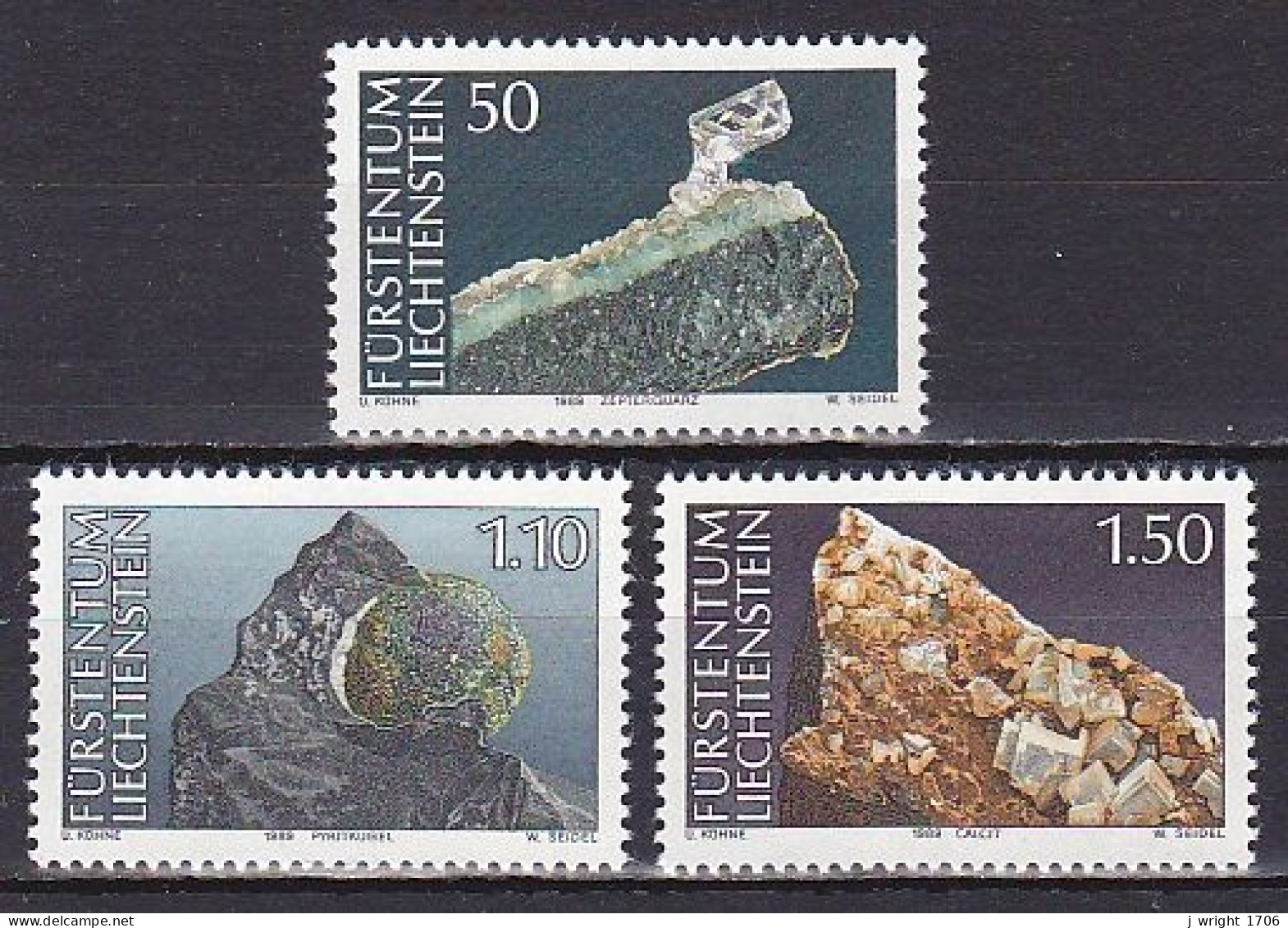 Liechtenstein, 1989, Minerals, Set, MNH - Neufs