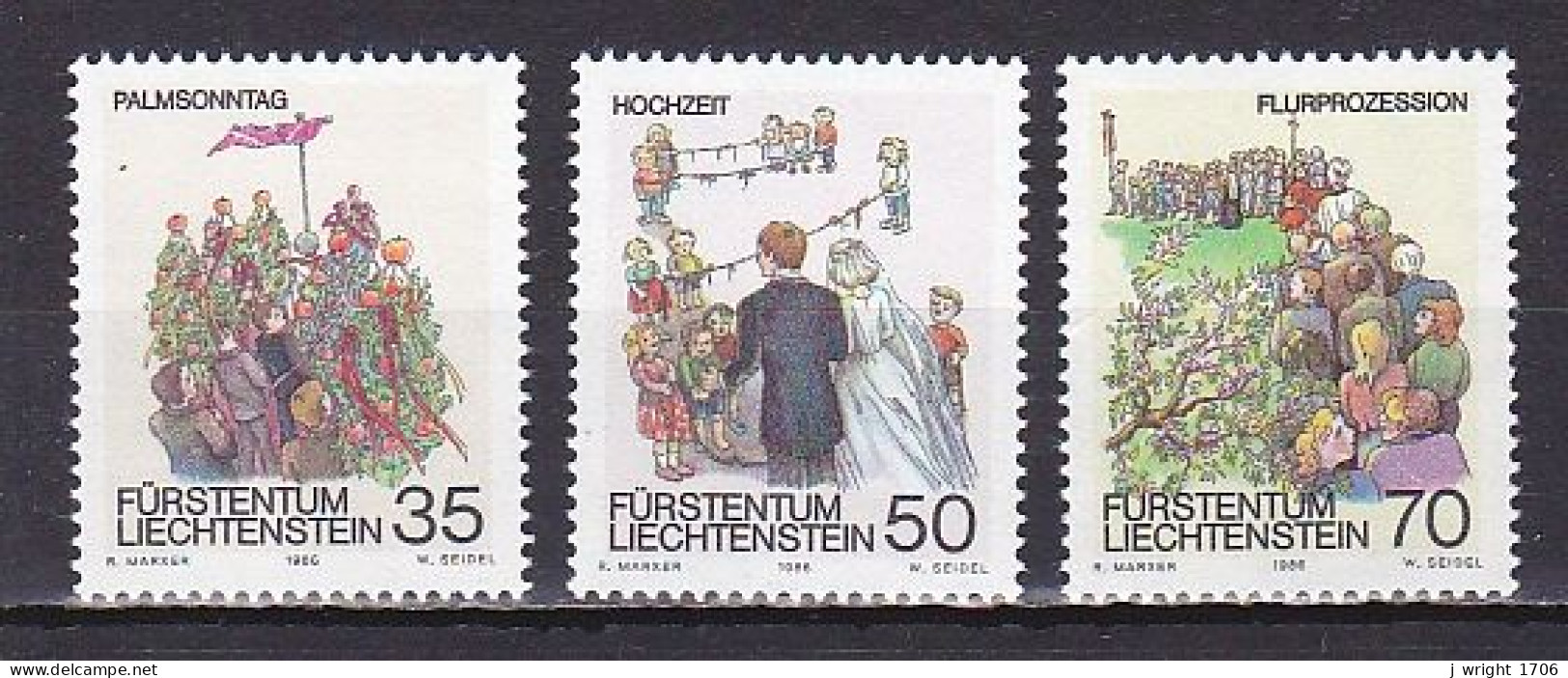 Liechtenstein, 1986, Religious Festivals, Set, MNH - Nuevos