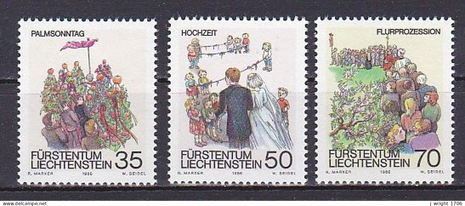 Liechtenstein, 1986, Religious Festivals, Set, MNH - Ungebraucht