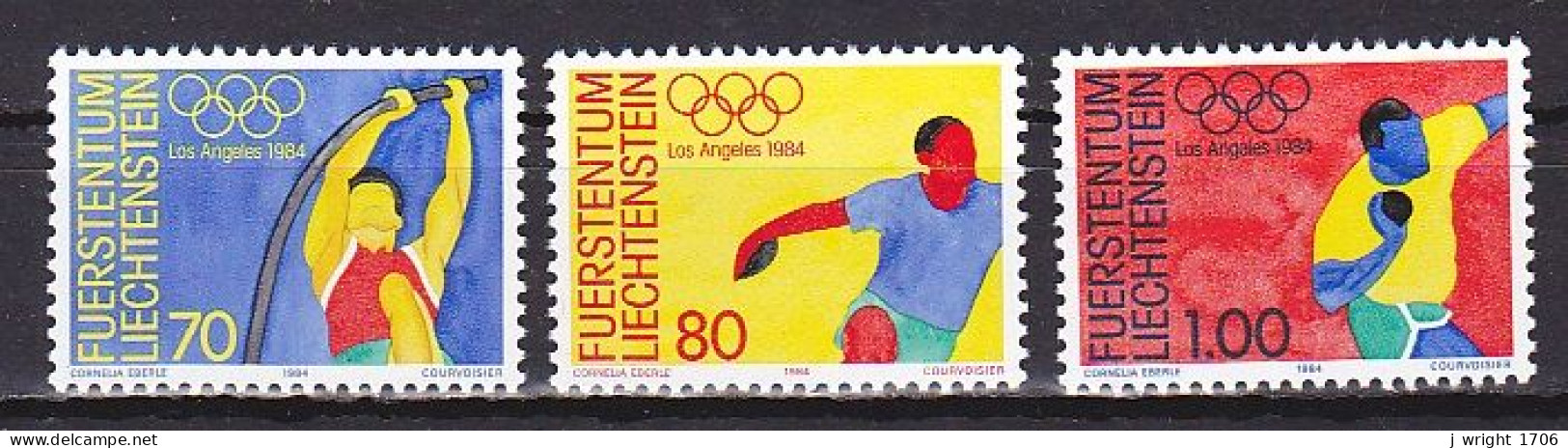 Liechtenstein, 1984, Olympic Summer Games, Set, MNH - Nuovi