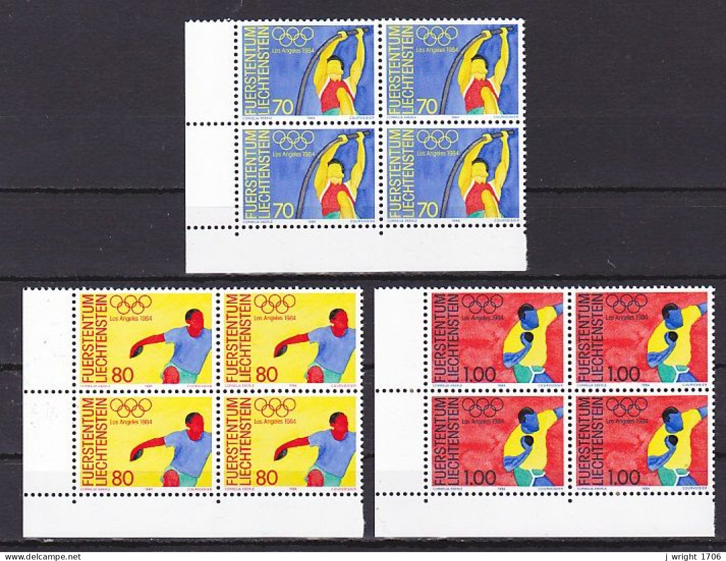 Liechtenstein, 1984, Olympic Summer Games, Block Set, MNH - Blocks & Kleinbögen
