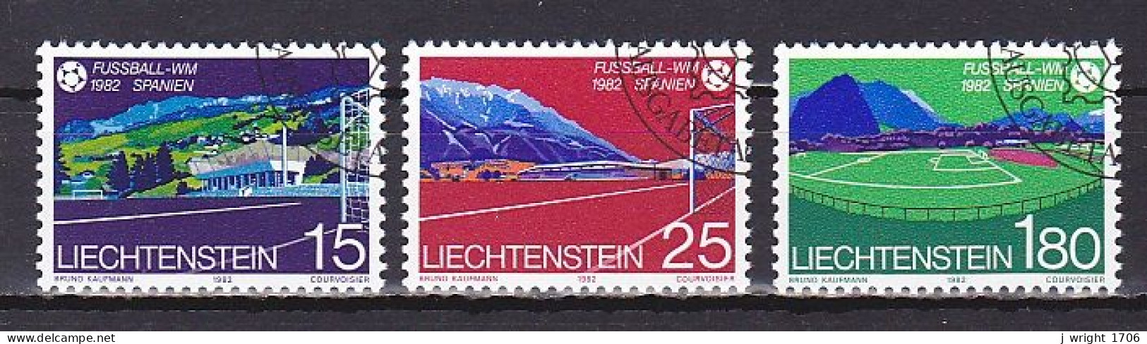 Liechtenstein, 1982, World Cup Football Championship, Set, CTO - Usados