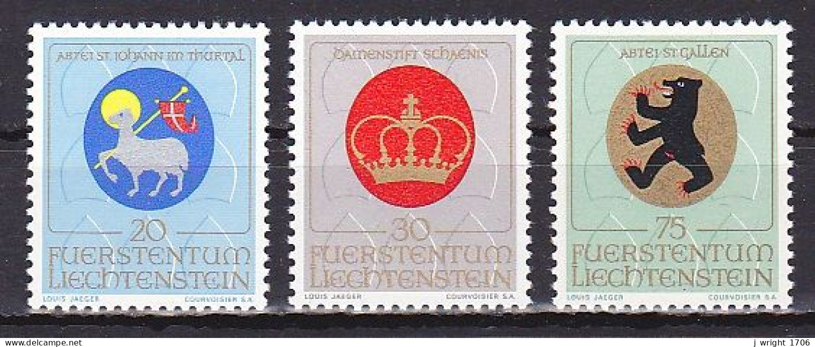 Liechtenstein, 1970, Arms Of Church Patrons, Set, MNH - Neufs