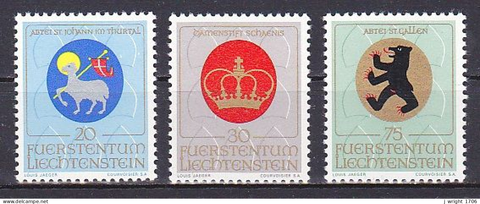 Liechtenstein, 1970, Arms Of Church Patrons, Set, MNH - Ongebruikt