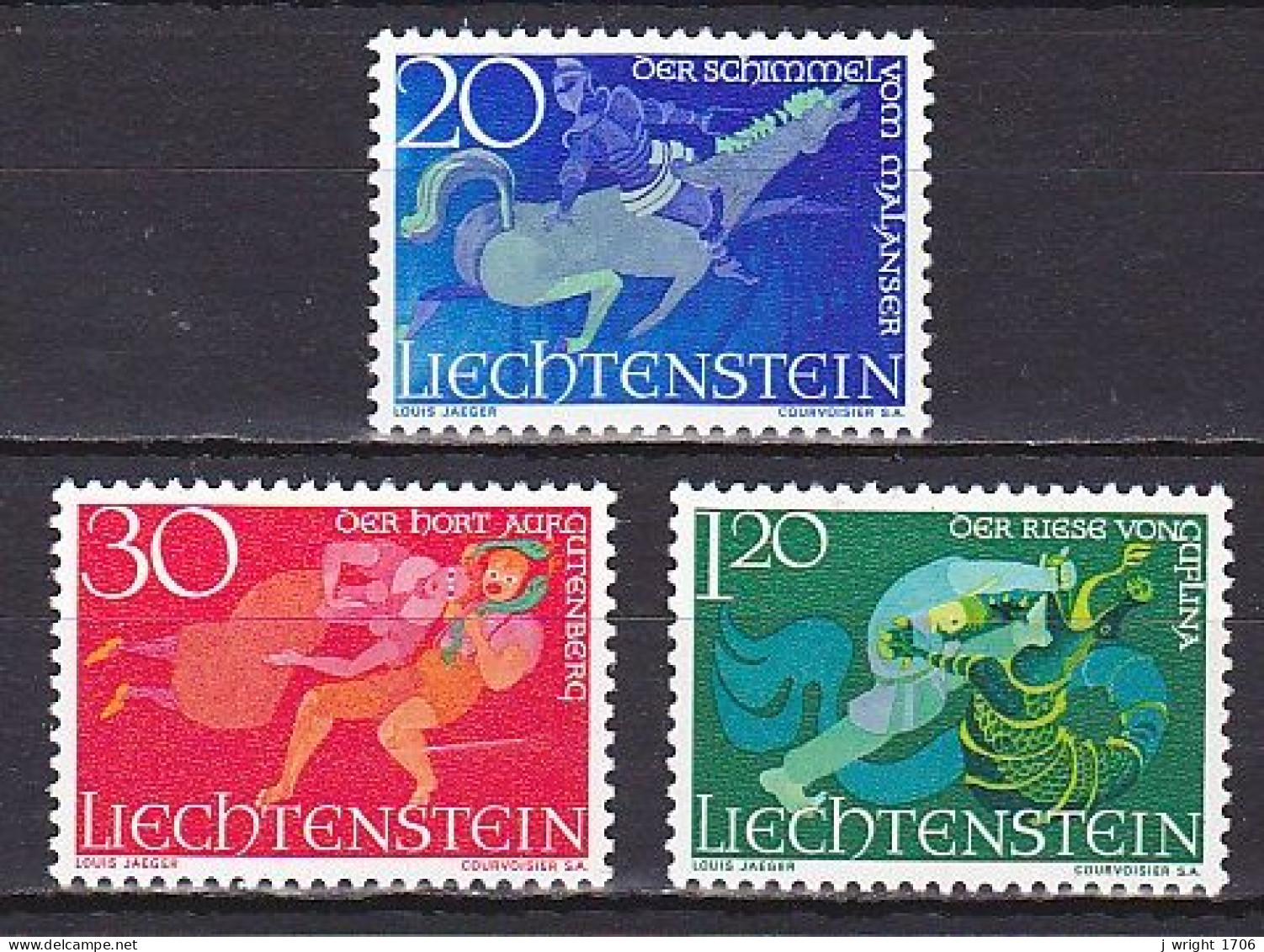 Liechtenstein, 1967, Sagas 1st Series, Set, MNH - Neufs