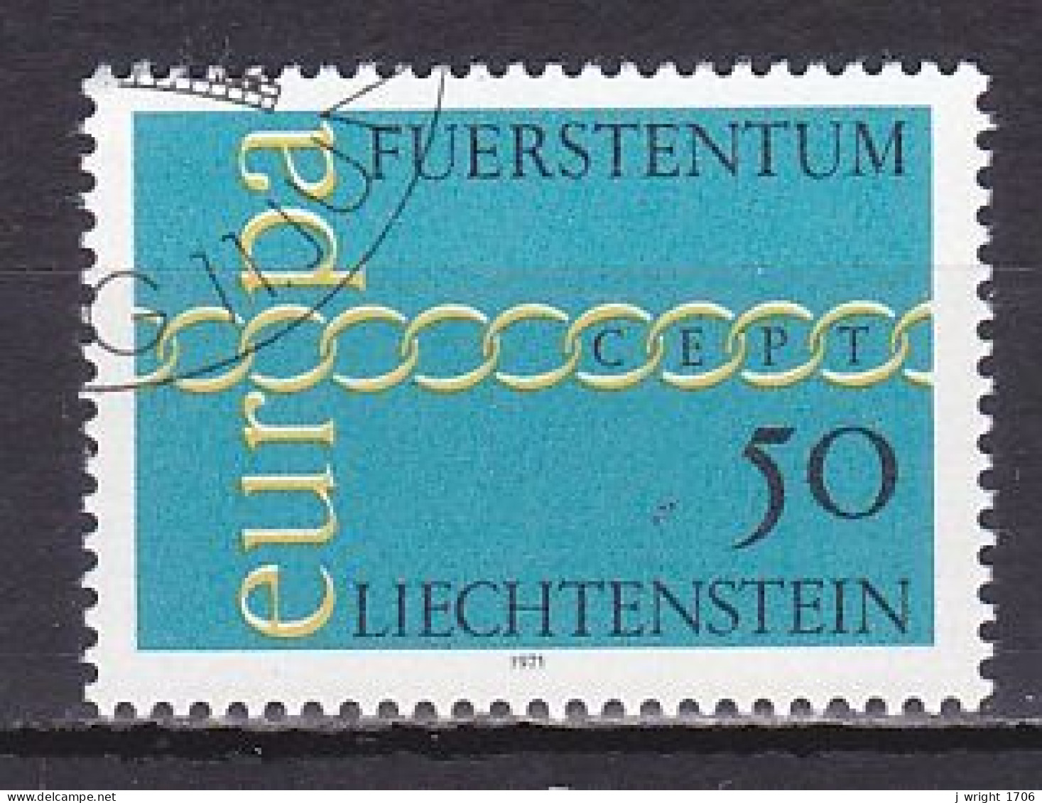 Liechtenstein, 1971, Europa CEPT, 50rp, CTO - Usados