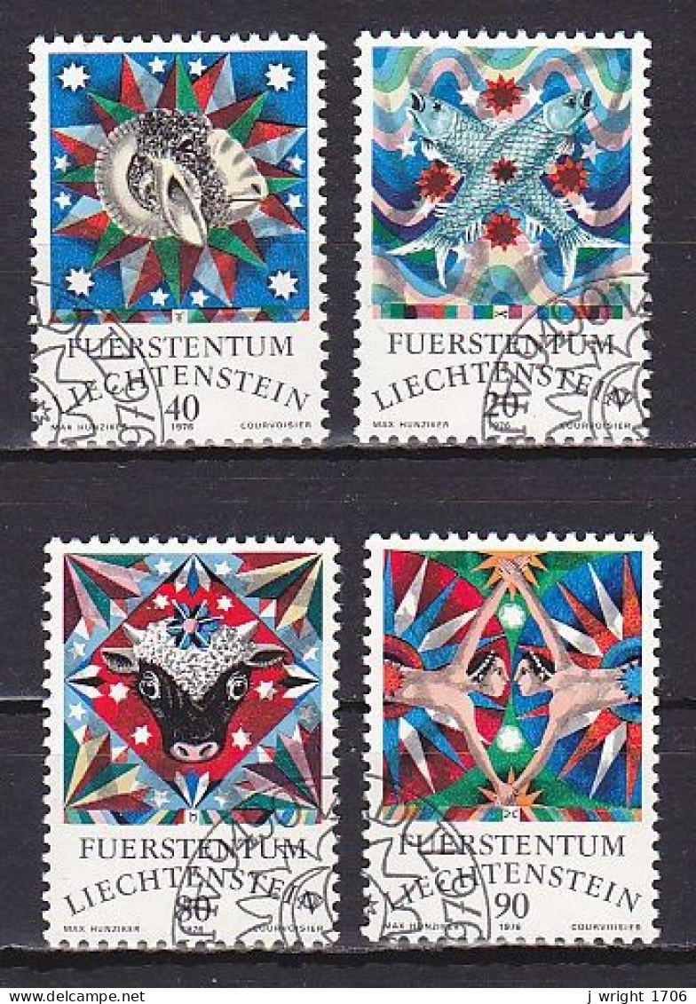 Liechtenstein, 1976, Zodiac Signs 1st Series, Set, CTO - Gebruikt