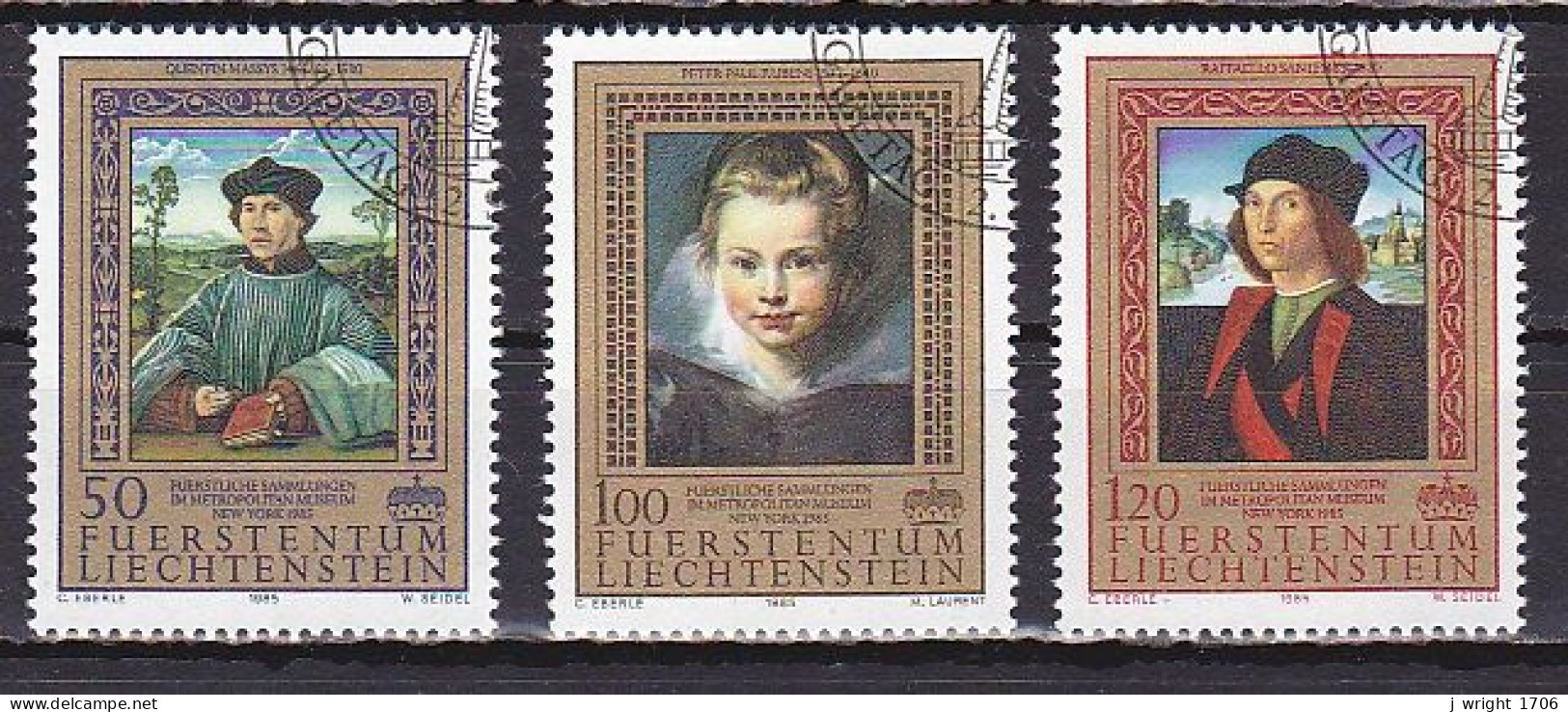 Liechtenstein, 1985, Paintings, Set, CTO - Used Stamps