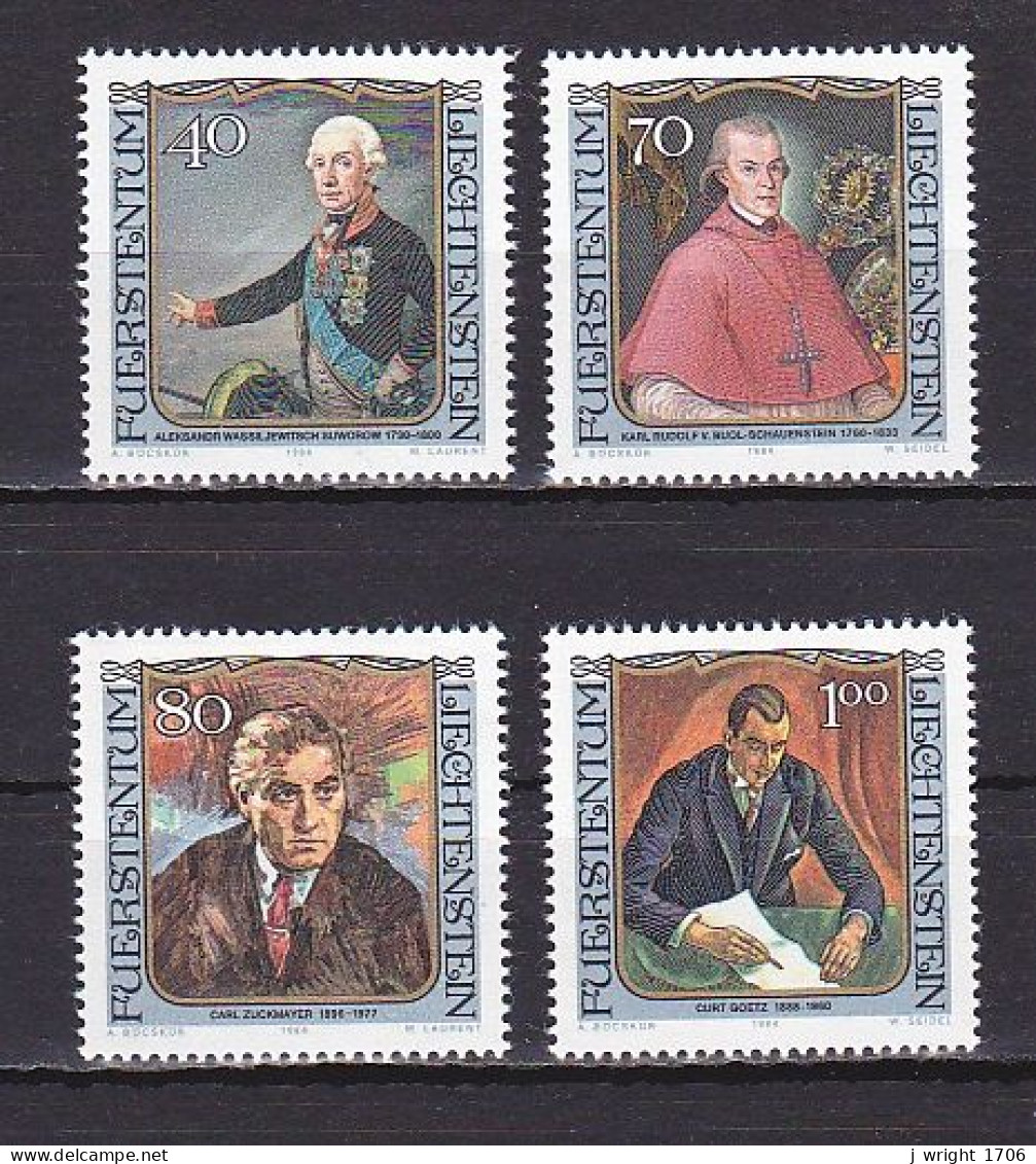 Liechtenstein, 1984, Visitors Portraits 3rd Sereis, Set, MNH - Ungebraucht